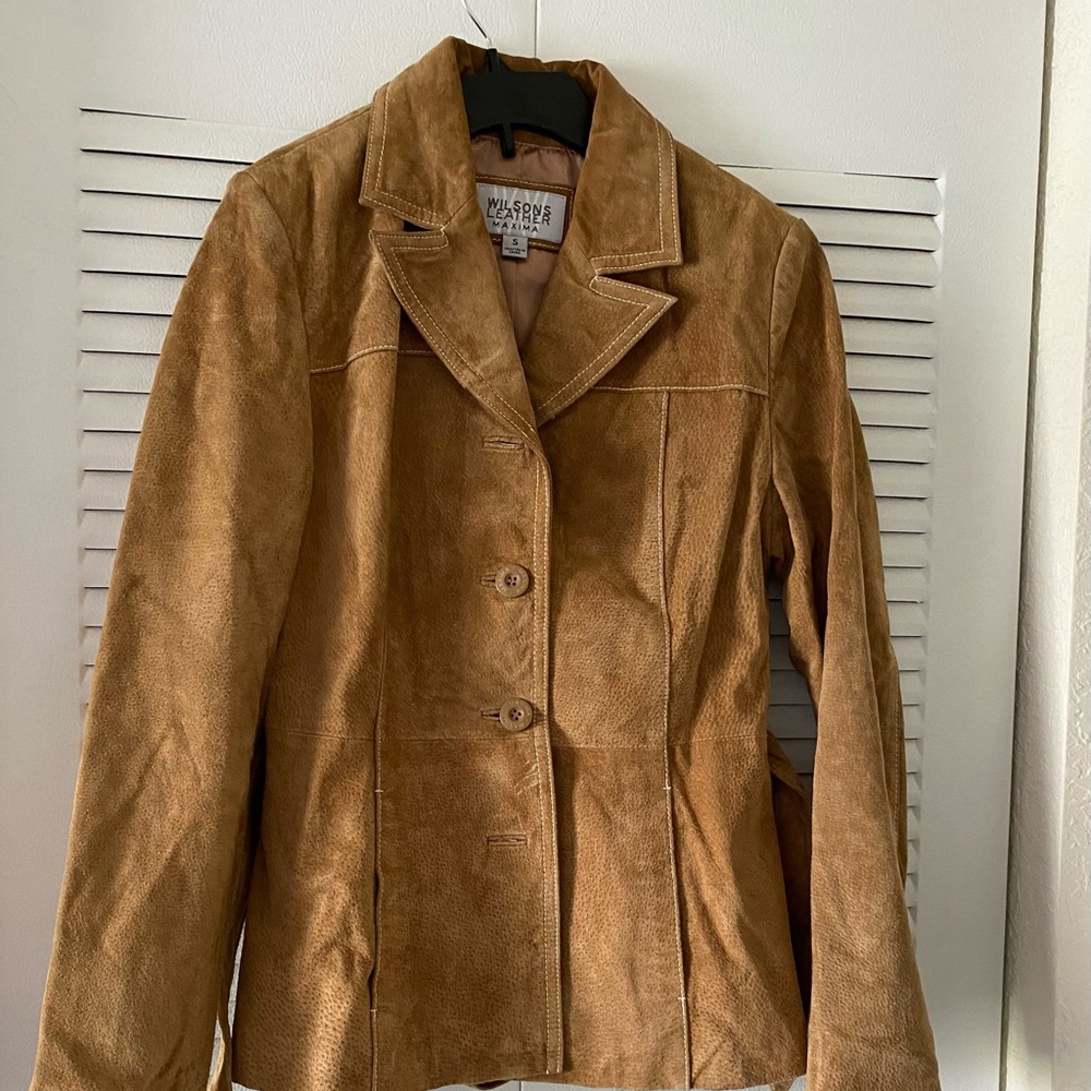 Jacket brown in leather